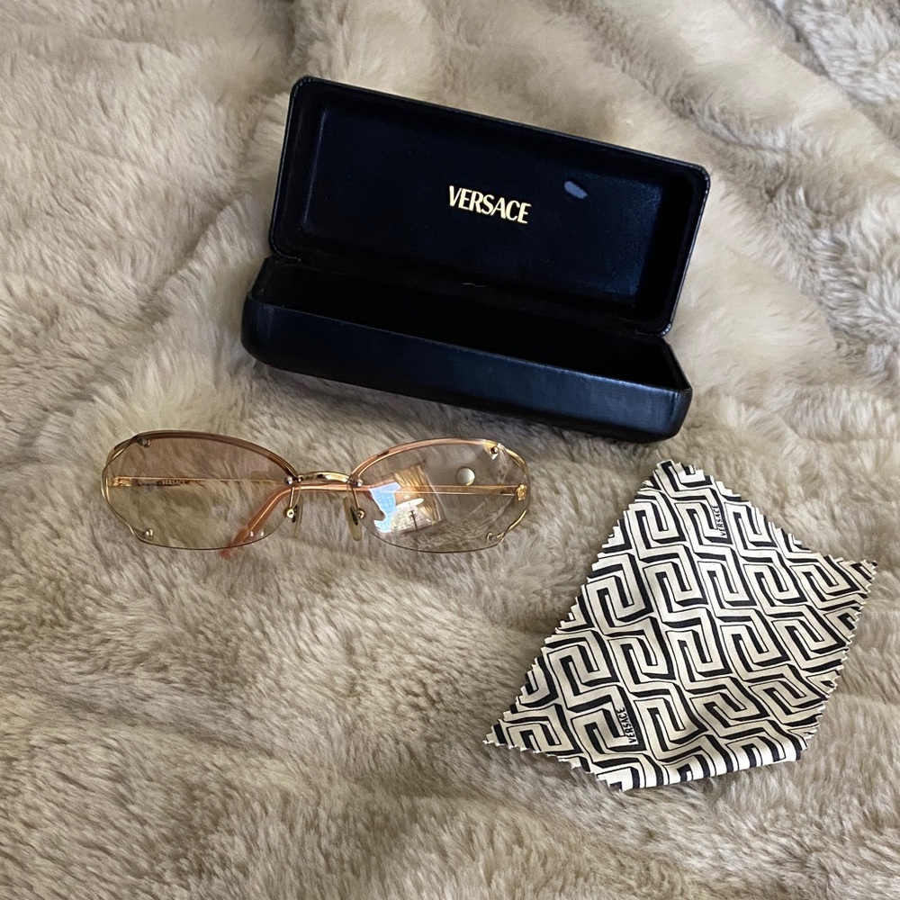 Versace Gold-Tinted Women's Glasses